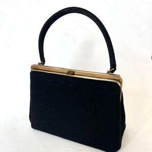 Vintage 1960's Theodor California Black Felt Handbag